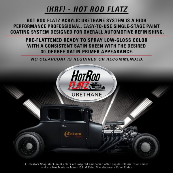 Ermine White - Hot Rod Flatz Flat Matte Satin Urethane Auto Paint - Paint Quart Only - Professional Low Sheen Automotive, Car Truck Coating, 4:1 Mix Ratio Online Hot Sale - Image 3