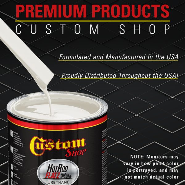 Ermine White - Hot Rod Flatz Flat Matte Satin Urethane Auto Paint - Paint Quart Only - Professional Low Sheen Automotive, Car Truck Coating, 4:1 Mix Ratio Online Hot Sale - Image 4