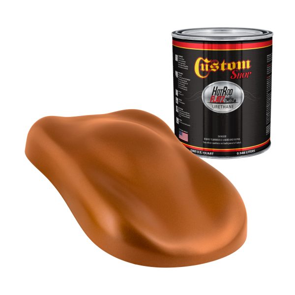 Atomic Orange Pearl - Hot Rod Flatz Flat Matte Satin Urethane Auto Paint - Paint Quart Only - Professional Low Sheen Automotive, Car Truck Coating, 4:1 Mix Ratio Online Hot Sale