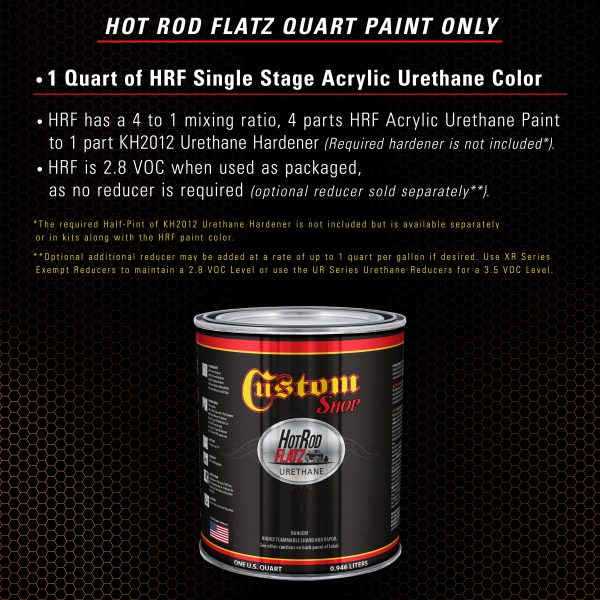 Atomic Orange Pearl - Hot Rod Flatz Flat Matte Satin Urethane Auto Paint - Paint Quart Only - Professional Low Sheen Automotive, Car Truck Coating, 4:1 Mix Ratio Online Hot Sale - Image 2