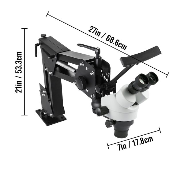 Vevor Micro Inlaid Mirror Multi-Directional Microscope with Spring Bracket 7X-45X Magnification New Online - Image 3