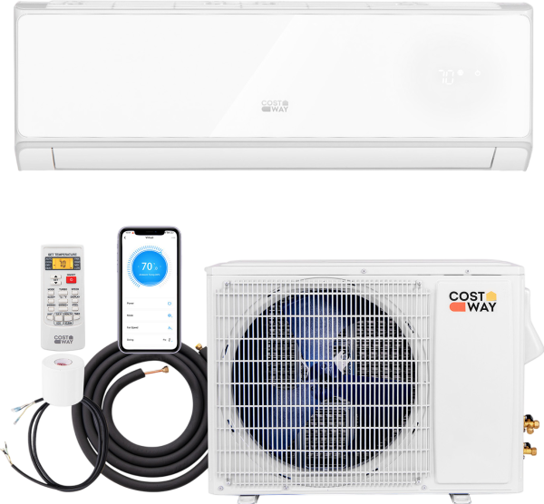 Costway Mini Split Air Conditioner & Heater 24000 BTU Wifi Enabled 21 SEER2 New Online now